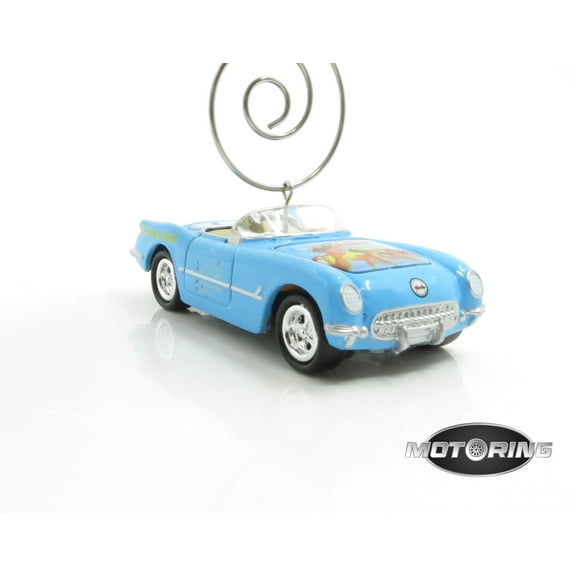 1956 '56 Corvette Convertible Blue Coca Cola Coke Car Christmas Ornament Diecast