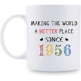thumbnail image 1 of 1956 Birthday Gifts for Women - Making The World A Better Place Since 1956 Coffee Mug 11 oz - Great 1956 Birthday Gifts for Grandma Mom Aunt Wife Friend Sister Cousin, 1 of 6