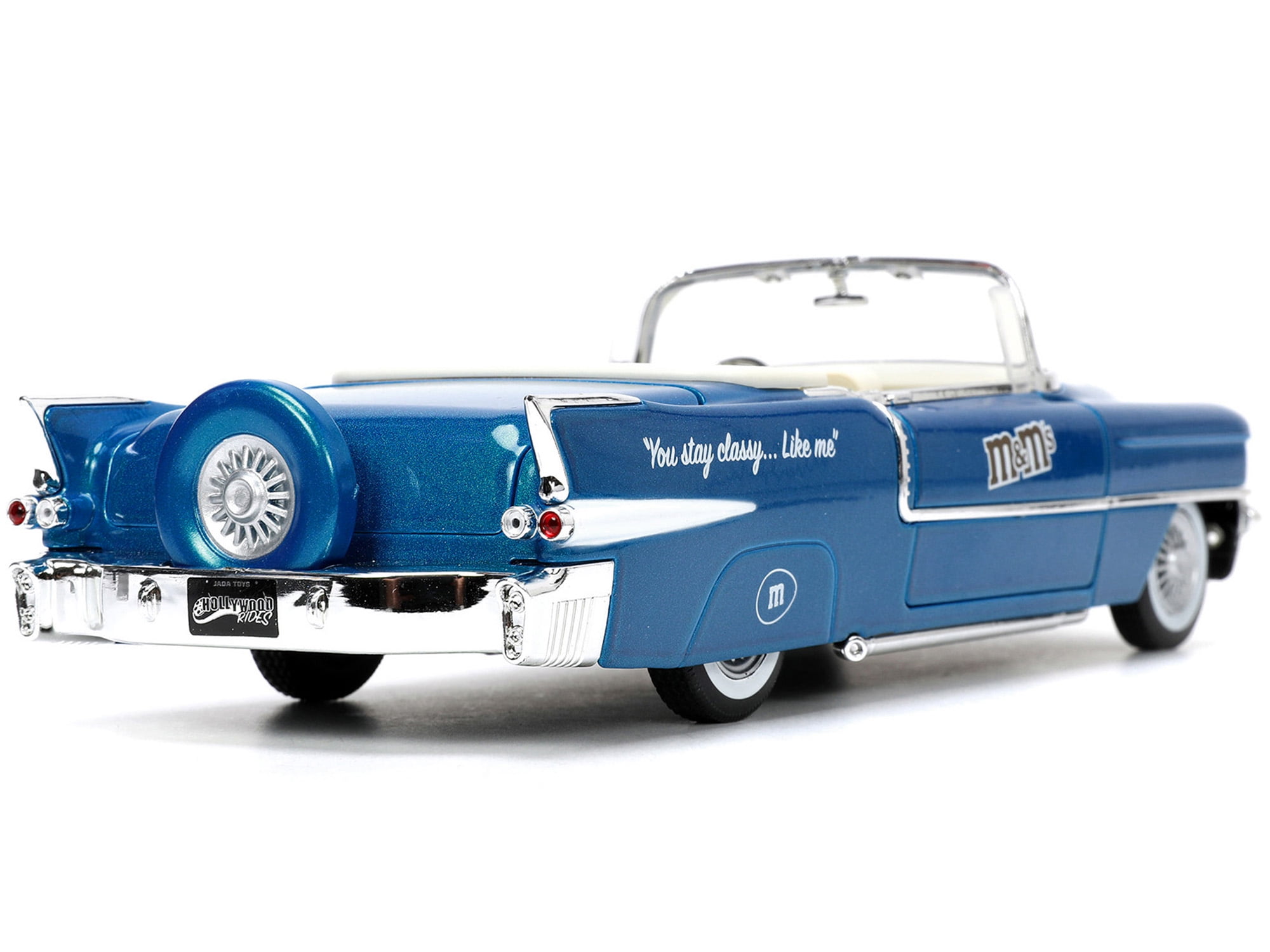 送料込み　1:24 M&M'S 1956 CADILLAC ELDORADO 1956 Cadillac Eldorado Convertible Blue Metallic with Cream