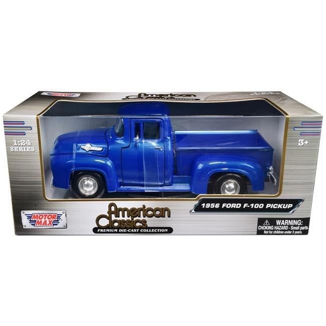 1956 Ford F-100 Pickup Truck Blue Metallic American Classics Series 1-24 Scale Diecast Model Car