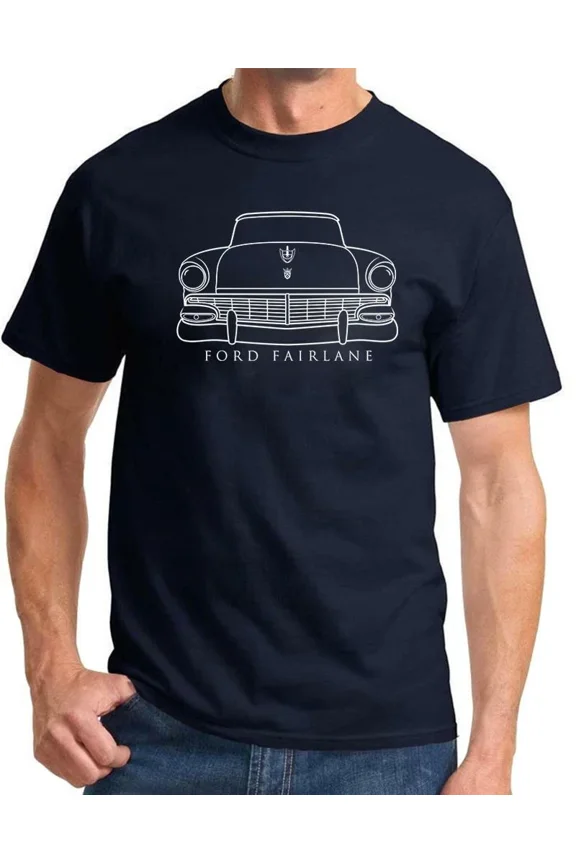 1956 Ford Fairlane Classic Front End Design Tshirt NEW