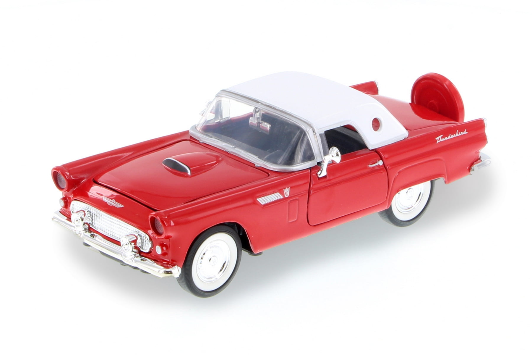 1956 Ford Thunderbird Closed Convertible, Red - Showcasts 77312R - 1/24 Scale Diecast Model Car