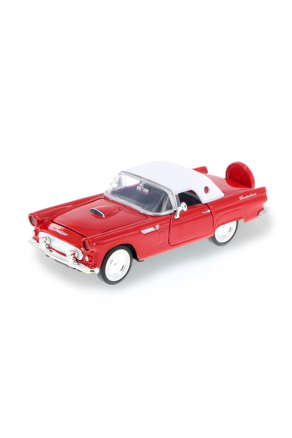 1956 Ford Thunderbird Closed Convertible, Red - Showcasts 77312R - 1/24 Scale Diecast Model Car