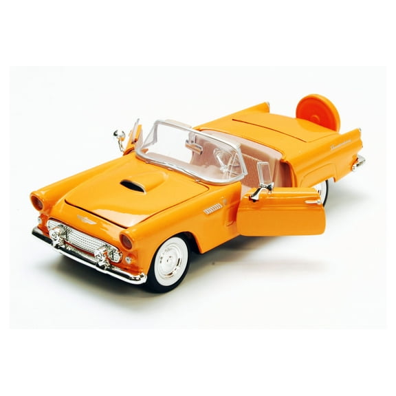 1956 Ford Thunderbird Convertible, Yellow - Showcasts 77215YL - 1/24 Scale Diecast Model Car