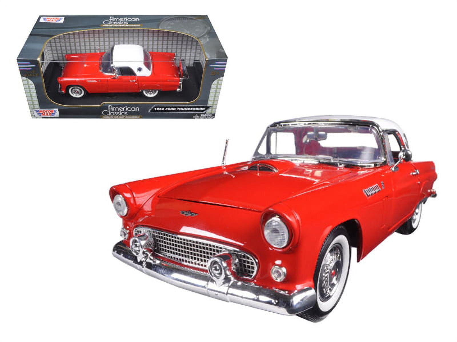 1956 Ford Thunderbird Hard Top Red 1/18 Diecast Model Car by Motormax