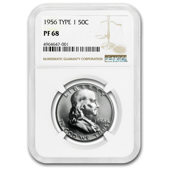 1956 Franklin Half Dollar Type-I PF-68 NGC
