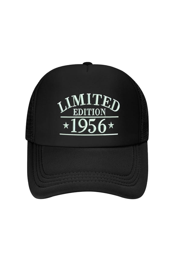 1956 Limited Editions Print Summer Mesh Baseball Cap for Men,Made In USA,Adjustable Breathable Caps Women Men's Hat Casual Trucker Hat