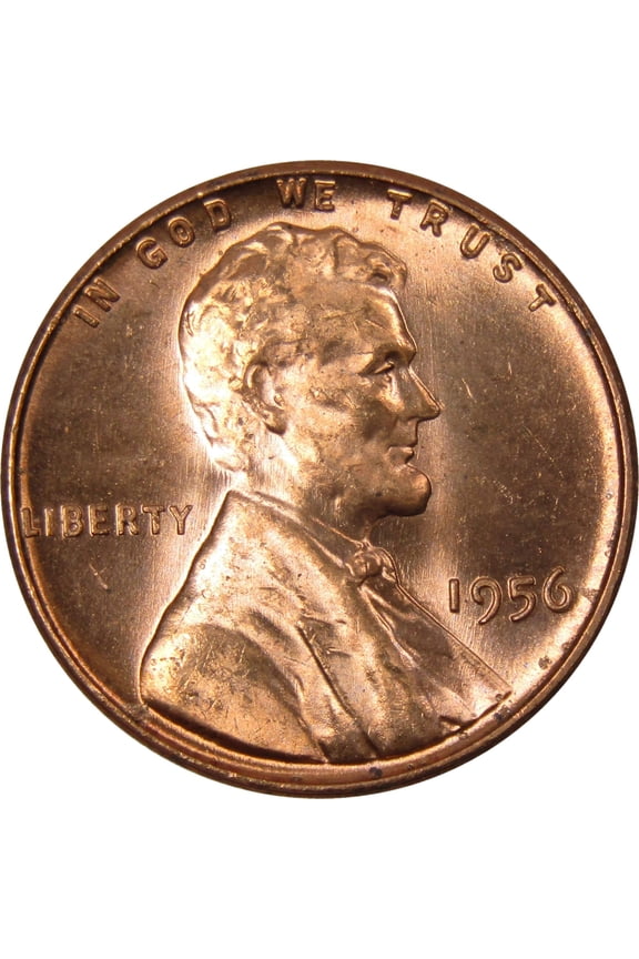 1956 Lincoln Wheat Cent BU Uncirculated Mint State Bronze Penny 1c Coin