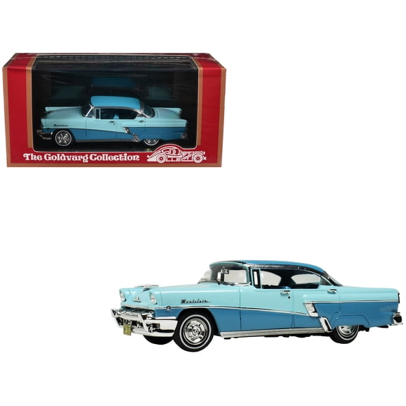 1956 Mercury Montclair Phaeton Lauderdale Blue and Niagara Blue with Blue Interior Ltd Ed 1/43 Model Car by Goldvarg Collection