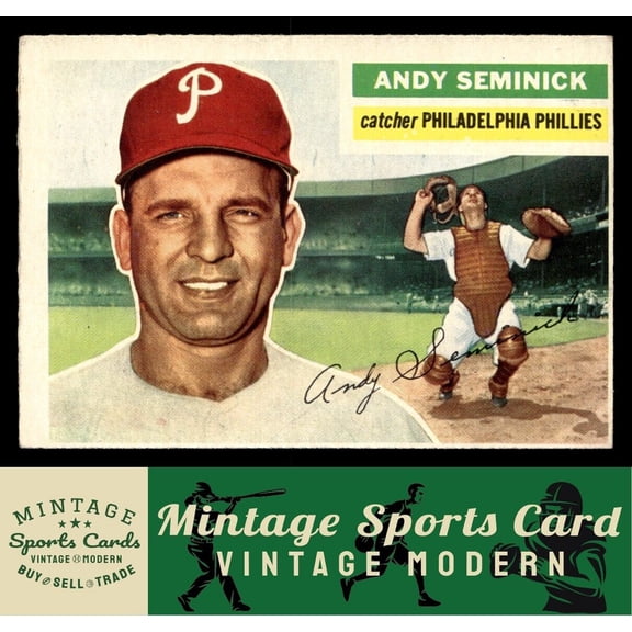 1956 Topps Andy Seminick #296 Philadelphia Phillies Baseball Card