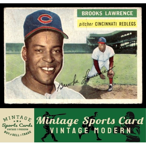 1956 Topps Brooks Lawrence #305 Cincinnati Reds Poor Baseball Card