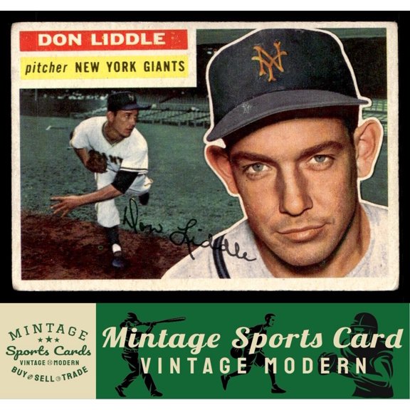 1956 Topps Don Liddle #325 New York Giants Baseball Card