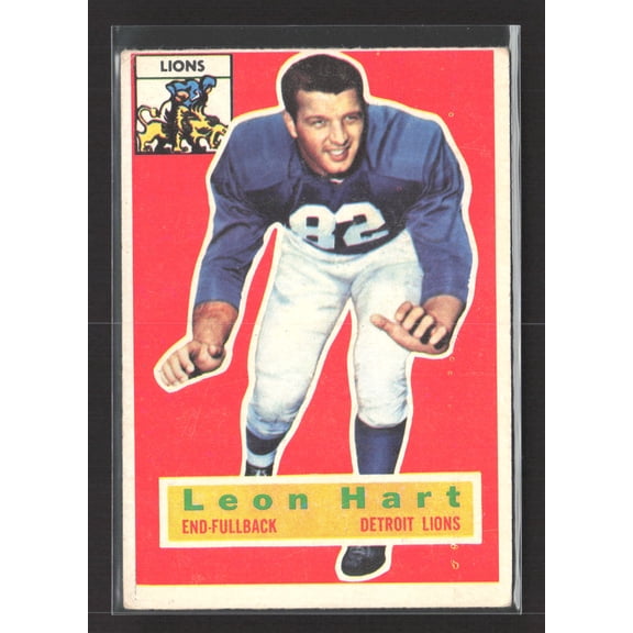 1956 Topps Leon Hart Detroit Lions #104 NFL Football Trading Card