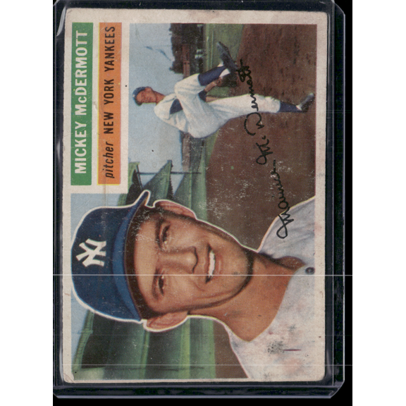 1956 Topps MICKEY MCDERMOTT #340 Creases