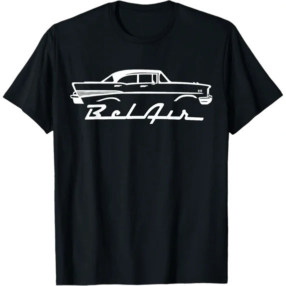 1957 57 Bel Air Vintage 50S Silhouette Classic Old Hot Rod T-Shirt