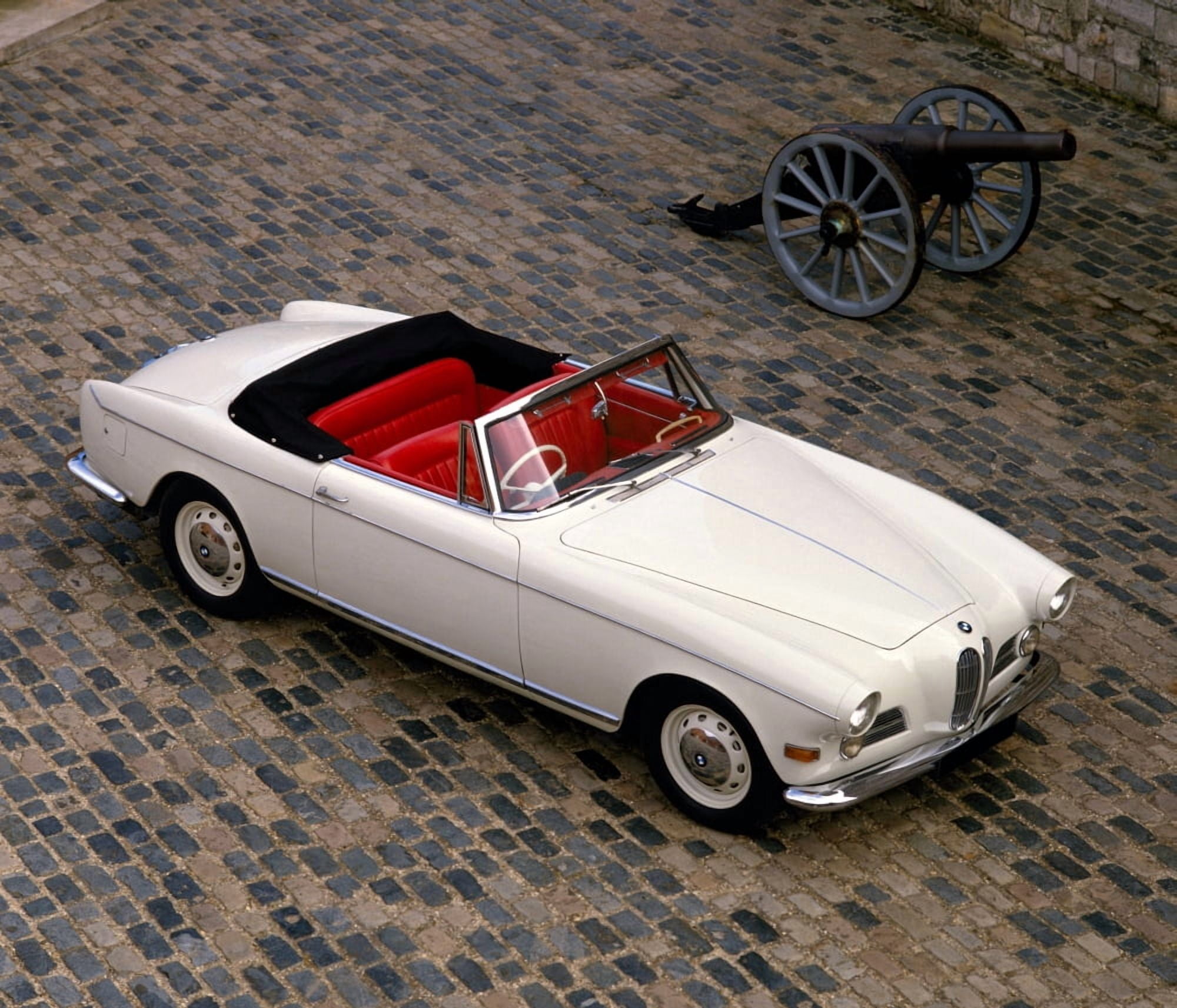 1957 BMW 503 Cabriolet V8 32 litre OHV engine producing 140bhp 4-seat 2-door Designed by Count Albrecht von Goertz Country of origin Germany Canvas Art - Panoramic Images (32 x 36)