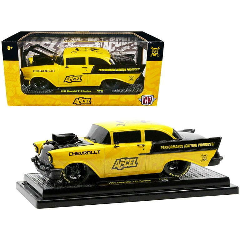 1957 Chevrolet 210 Hardtop Yellow and Black with Graphics