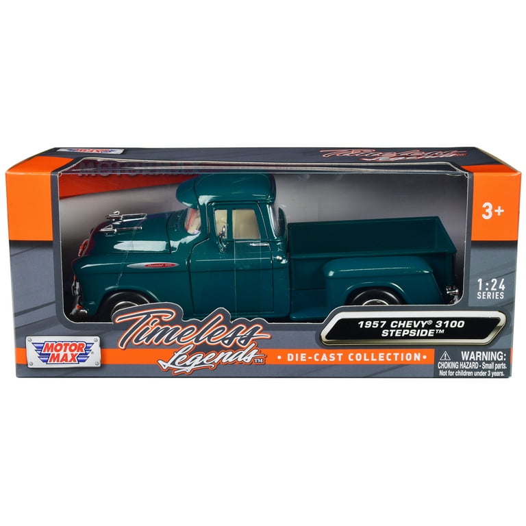 1957 Chevrolet 3100 Stepside Pickup Truck Teal Metallic 