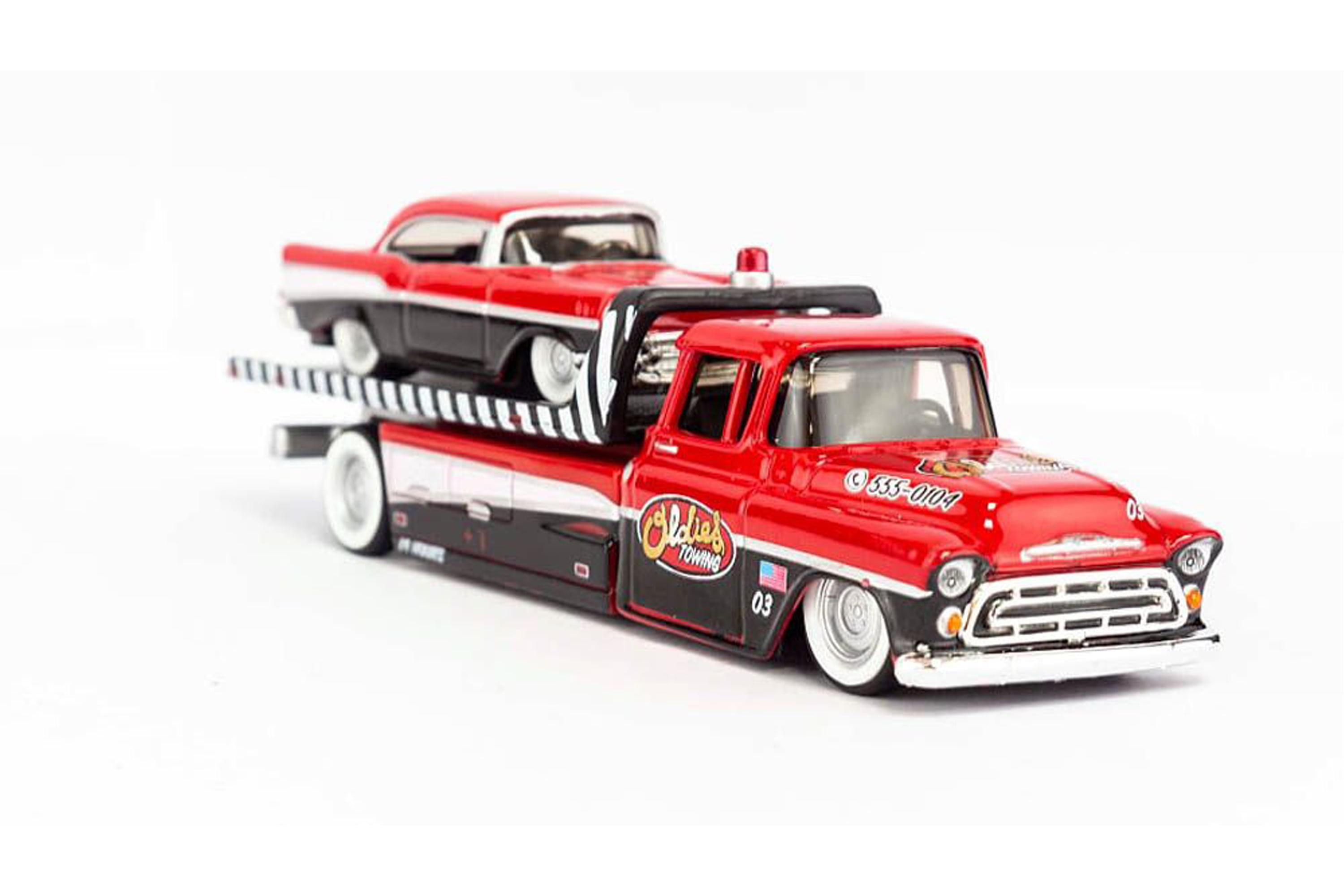 Diecast 1957 Chevrolet Bel Air Gasser #786 Silver and Red with