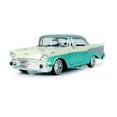 thumbnail image 1 of 1957 Chevy Bel Air Lowrider, White/Turquoise - Motor Max 79029WLTQ - 1/24 Scale Diecast Car, 1 of 6