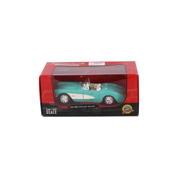 1957 Chevy Corvette Convertible, Turquoise - Showcasts 38275TQ - 1/24 Scale Diecast Model Car