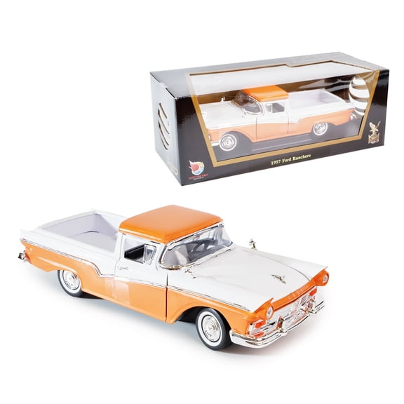 1957 Ford Ranchero 1/18 Diecast Model Car by LUCKY DIE CAST - Opening Hood Doors, Functional Steering, Display Base, Collectible