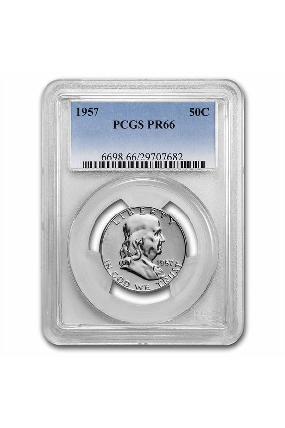 1957 Franklin Half Dollar PR-66 PCGS