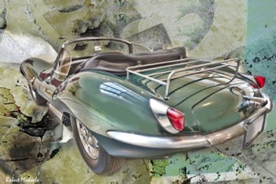 1957 Jaguar XK-SS Roadster Canvas Art - Robert Michaels (19 x 13)