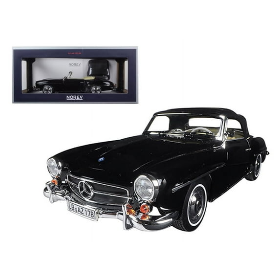 1957 Mercedes 190 SL Black 1/18 Diecast Model Car by Norev
