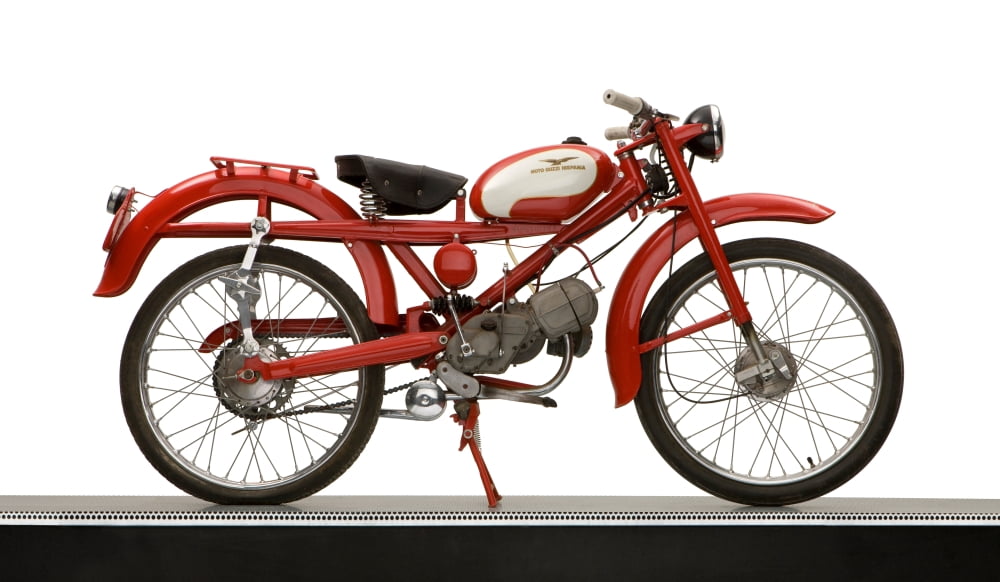 1957 Moto Guzzi Hispania 73cc Lightweight motorcycle Canvas Art - Panoramic Images (12 x 20)