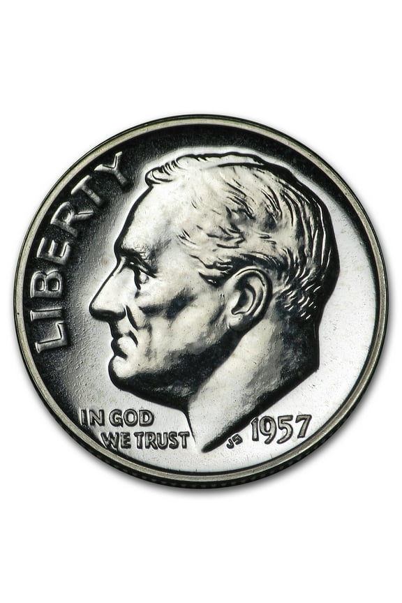 1957 Roosevelt Dime Gem Proof