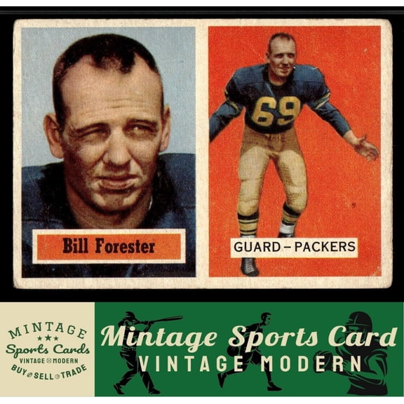 1957 Topps Bill Forester #69 Green Bay Packers Football Card