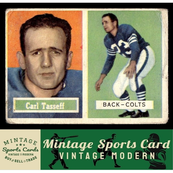 1957 Topps Carl Taseff #77 Baltimore Colts Football Card