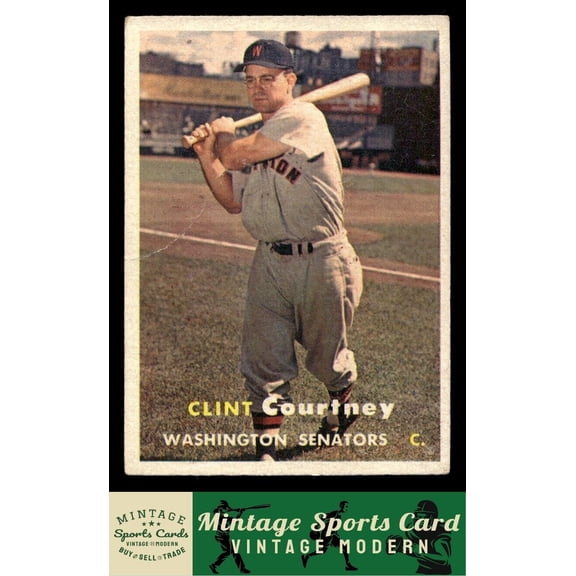 1957 Topps #51 Clint Courtney Washington Senators MLB Baseball Card GD GD+