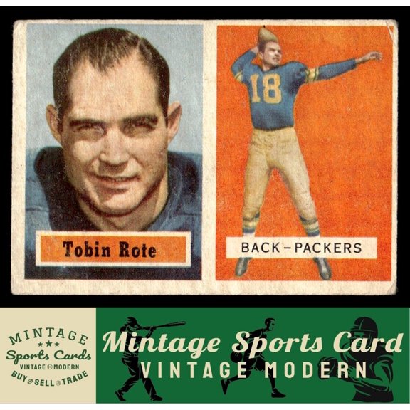 1957 Topps Tobin Rote #81 Green Bay Packers Football Card FR/FR+