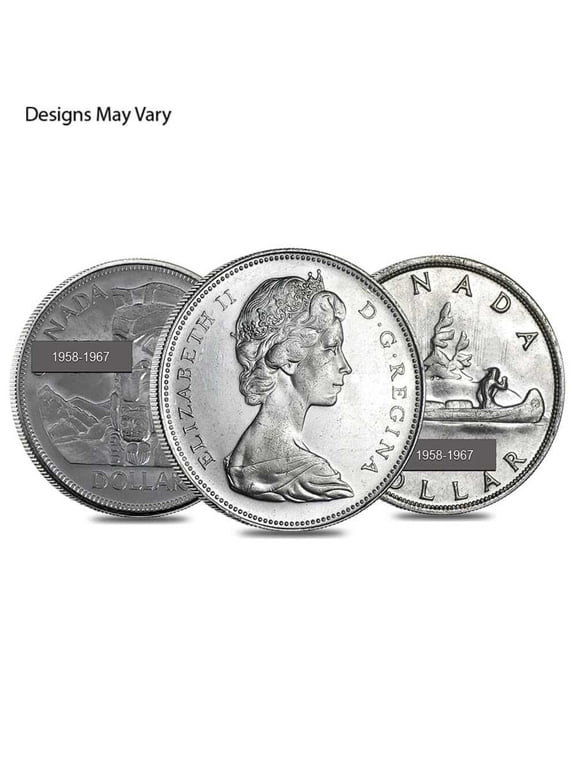 1958-1967 Canada Silver Dollar Avg Circ (.800 Fine)