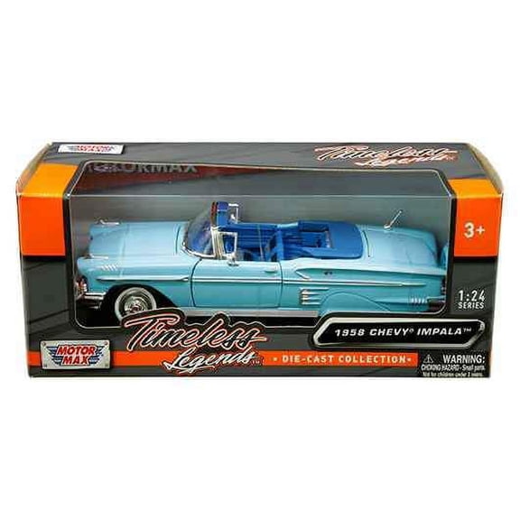 1958 Chevrolet Impala Converitlbe (Light Blue) Diecast Car Model 1/24 Die Cast Car by Motormax