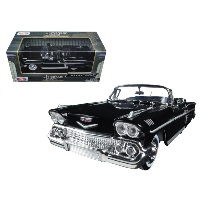 MotorMax 1958 Chevy Impala Lowrider Purple 1:24 Scale Die