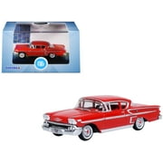 1958 Chevrolet Impala Sports Coupe Rio Red 1/87 HO Scale Diecast Model Car by Oxford Diecast