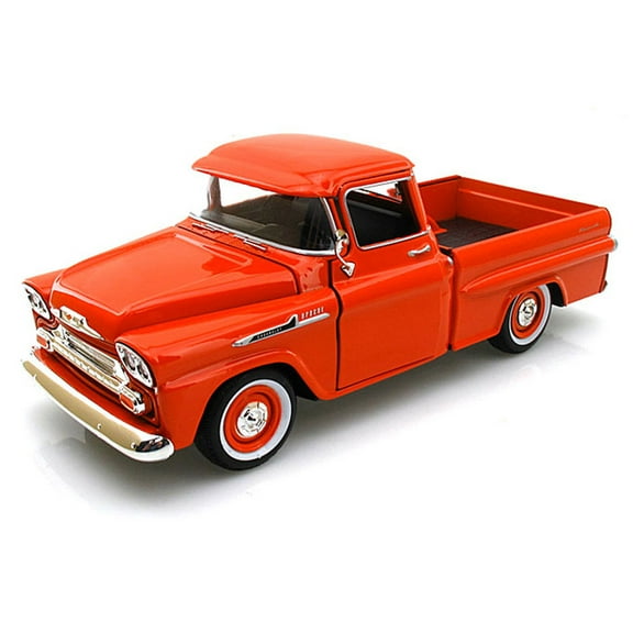 1958 Chevy Apache Fleetside Pickup Truck, Orange - Motormax 79311 - 1/24 scale Diecast Model Toy Car
