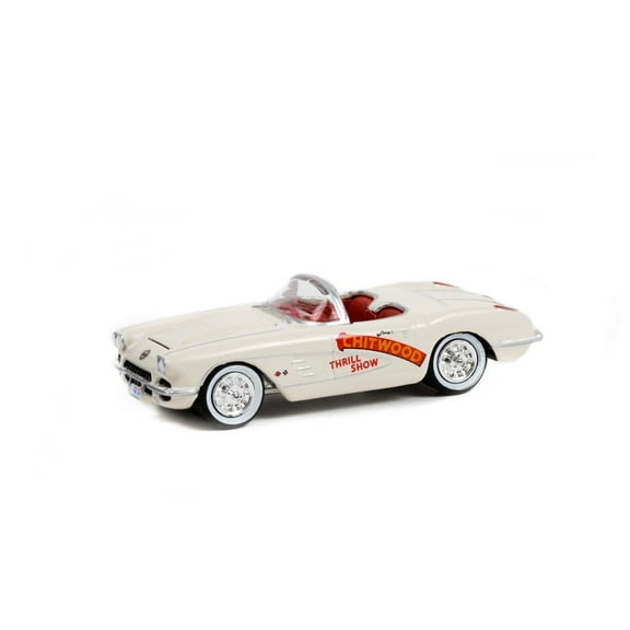 1958 Chevy Corvette, Cream/Ivory - Greenlight 30330/48 - 1/64 scale Diecast Model Toy Car