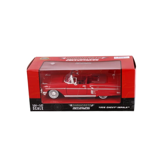 1958 Chevy Impala Convertible, Red - Showcasts 77267R - 1/24 Scale Diecast Model Car