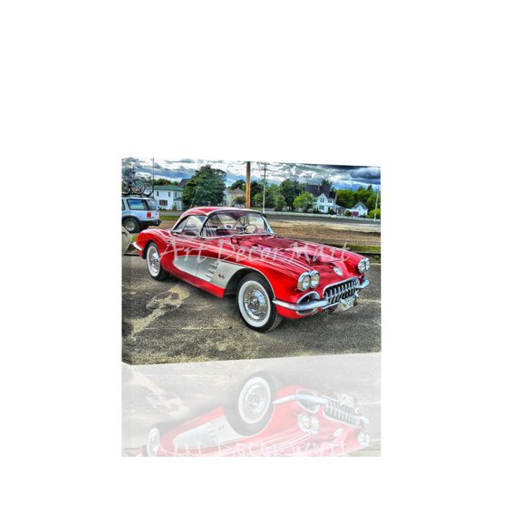 1958 Corvette - CANVAS OR FINE PRINT WALL ART