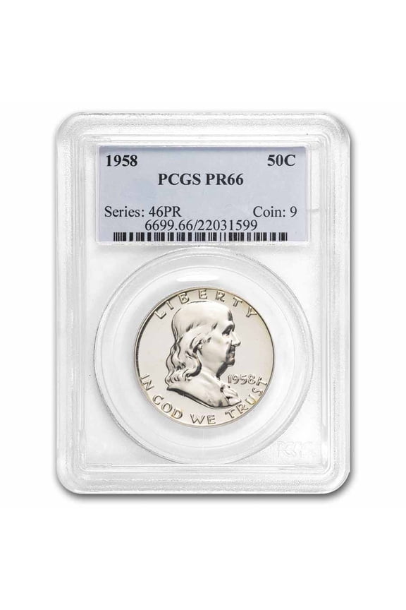 1958 Franklin Half Dollar PR-66 PCGS