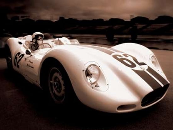 1958 Lister Jaguar #62 Canvas Art - Jamie Hankin (18 x 24)