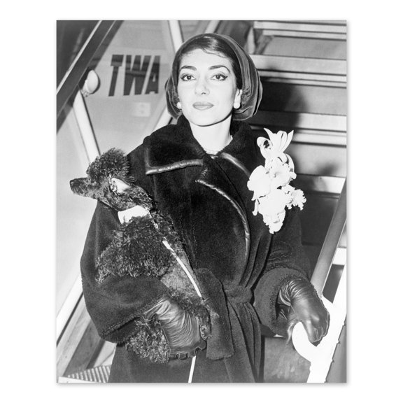 1958 Maria Callas Photo Print - 8x10 Inch Vintage Photo of Bel Canto Opera Singer Maria Callas Portrait Poster