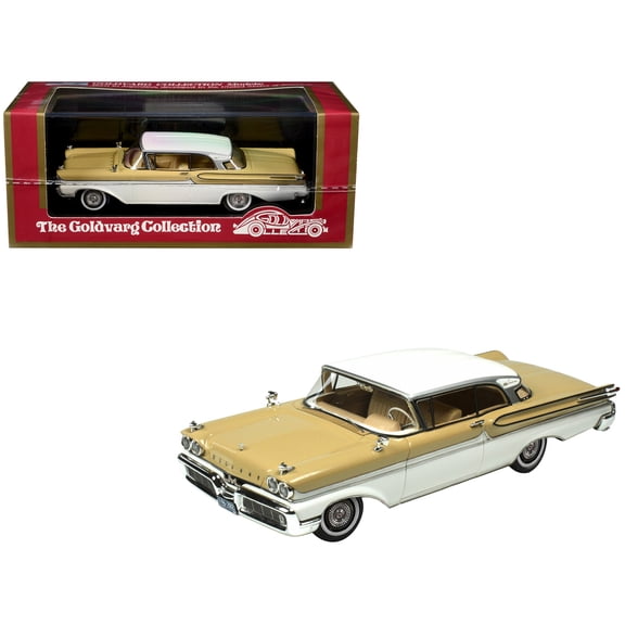 1958 Mercury Park Lane Mayfair Yellow and Marble White Limited Edition 1/43 Model Car by Goldvarg Collection