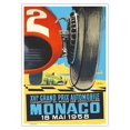 thumbnail image 1 of 1958 Monaco Grand Prix - Vintage Car Racing Poster by Jacques Ramel - Master Art Print 10in x 14in, 1 of 4