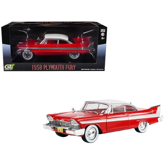1958 Plymouth Fury Red with White Top and Red Interior "Hollywood Greatest Hits" Series 1/24 Diecast Model Car by Greenlight