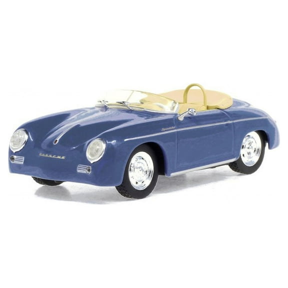 1958 Porsche 356 Speedster Super, Aquamarine Blue - Greenlight 86598 - 1/43 scale Diecast Model Toy Car
